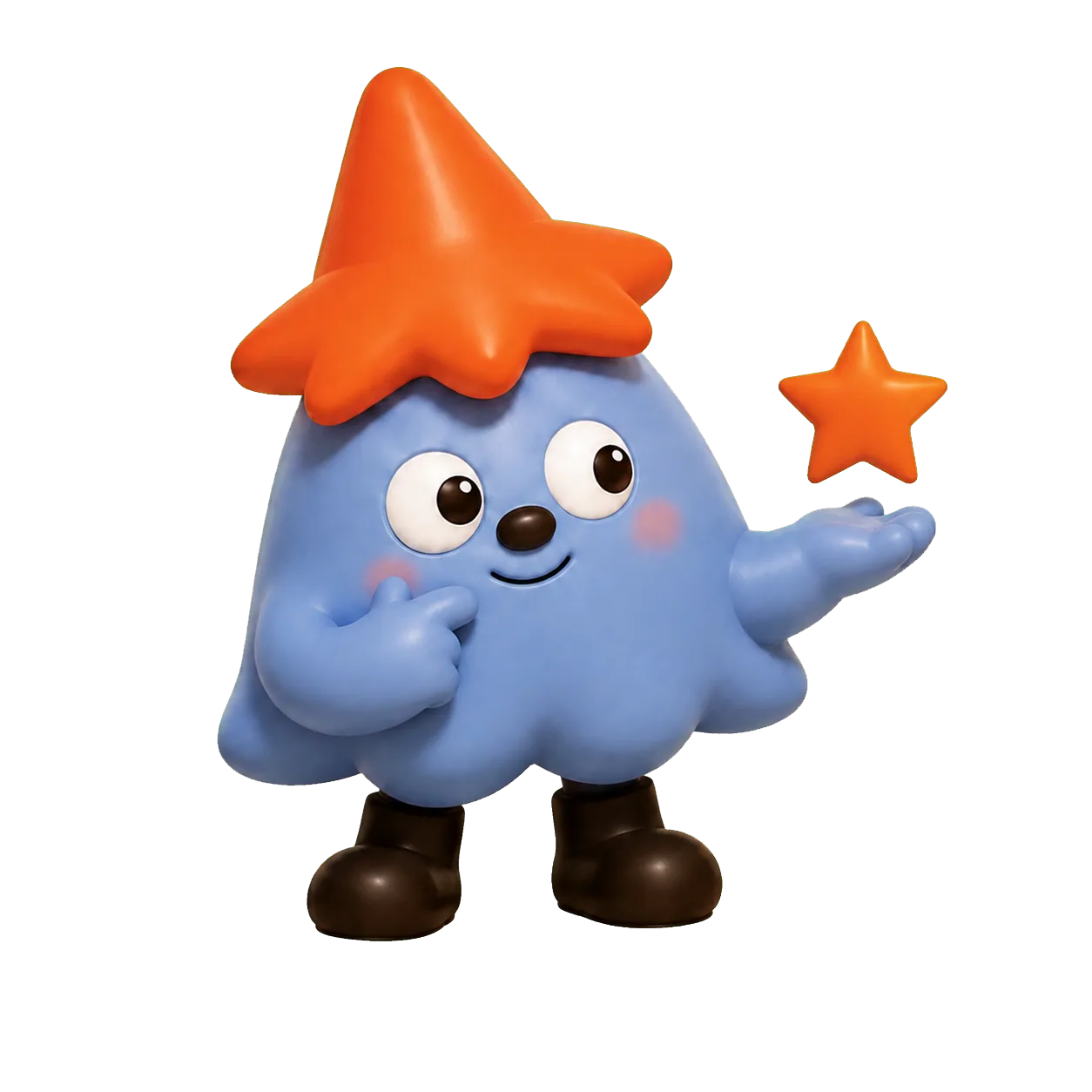 Kiddo mascot helping choose a play theme